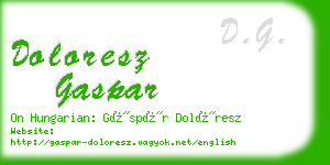 doloresz gaspar business card